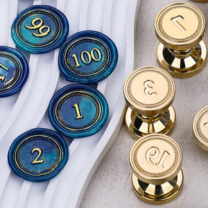 Miglior prezzo cifra serie arabica numero di serie novantanovecento sigillo di cera testa timbro - Product Image 4