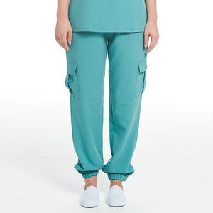 Calça multi bolso para mulheres, calça casual para corrida, salão de beleza hospitalar, calça cargo para trabalho, com 6 bolsos - Product Image 2