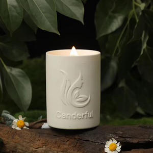 Bougie d'aromathérapie artisanale en cire de soja, dans un récipient en céramique, avec poésie tibétaine romantique, ornement décoratif, cadeau pour les fêtes et Diwali, végétalien - Product Image 5