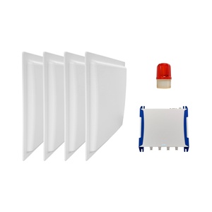 Sistema EAS UHF 860-960 MHz para detección de robo en comercios, con 1 host y 4 antenas, alcance de detección de 5-10m, sistema RFID cuadrado blanco de ABS. - Product Image 1