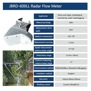 عدادات تدفق عالية الأداء OEM مستشعر تدفق رادار مائي صغير للبحيرات والأنهار الخارجية - Product Image 2