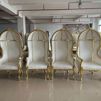 Chaise Trône Contemporaine Ornée de Style Cage, Design à Dôme Haut, pour Hôtels et Usage Commercial