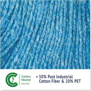 "Boardwalk Super Loop Wet <b>Mop</b> <b>Head</b> for Large Surfaces <b>Microfiber</b> Blue 12/Pack" - Product Image 3