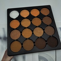 1601A1 Micolor Palette Maquillage École Longue Tenue Scintillante Contour Bronzer Enlumineur pour Peaux Foncées Poudre Compacte Crème Ombre à Paupières