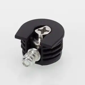 GQK Black Glass Rafix Furniture Connector Connecting Adjustable Invisible Connector Cabinet Plastic Screw Shelf Support