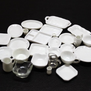 Plato Pequeño Hecho a Mano, Contenedor de Platos Pequeños, Simulación de Vajilla Miniatura para el Hogar, Accesorios de Resina - Product Image 3