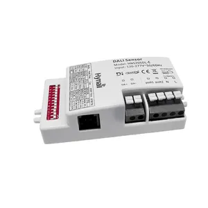 Controlador de aplicación DALI-2 con fuente de alimentación DALI, sensor de movimiento de microondas humano D4i de 120-277V CA, 2, 1, 1, 2, 2