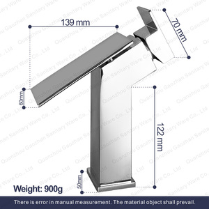 Lavabo artístico de cerámica para lavado de manos y cara, lavabo de encimera de color dorado, grifo rectangular de porcelana, importadores de China - Product Image 6