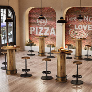 Modern Stylish Contemporary Minimalist Solid Wood Space-Saving <b>Bar</b> <b>Table</b> for Home <b>Bar</b> Indoor Use <b>Bar</b> Height Cafe Set - Product Image 5
