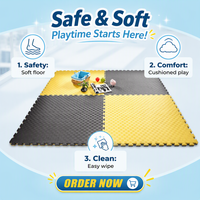 Matras Lantai Puzzle EVA yang Didukung OEM, Tahan Air, Anti Selip, Peredam Suara, Ubin Busa Interlocking untuk Dalam dan Luar Ruangan