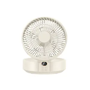 Ventiladores montados en la pared de moda con Control remoto, luz de ambiente para el hogar, ventilador pequeño plegable, ventilador eléctrico de escritorio de 450 grados