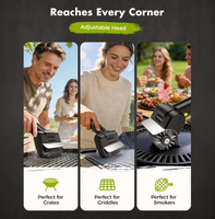 Brosse de nettoyage électrique rotative pour barbecue, best-seller, élimine sans effort les aliments brûlés et les taches tenaces sur les grilles de barbecue