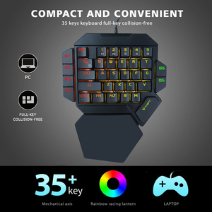 Bàn Phím Cơ Không Dây RGB Một Tay Bàn Phím Chơi Game Mini Bàn Phím Chơi Game Máy Tính Bàn Phím Chơi Game Máy Tính Clavier Game Thủ Sem Fio Teclado Inalambrico - Product Image 2
