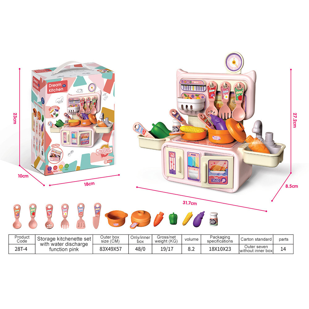 Mini cuisine de rangement 28T-4-Water-Out [Rose] - Boîte de couleur anglaise