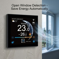 Thermostat intelligent WiFi avec mesure de puissance, écran tactile TFT 4 pouces, thermostat de chauffage au sol 16A, thermostat de chaudière à gaz, contrôle filaire