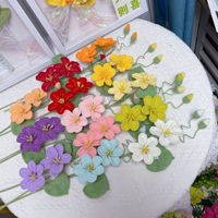 Buket Rajutan Bunga Pohon Minyak Buatan Tangan, Dekorasi Kamar Tidur, Hadiah Hari Valentine, Model Bunga Buatan