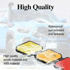 สติกเกอร์ติดกระจังหน้ารถยนต์3สีคุณภาพสูงตราสัญลักษณ์อะคริลิคสำหรับโตโยต้าทาโคมา4รันเนอร์ทุนดรา RAV4ไฮแลนเดอร์ EOD รูปลอกรถ - Product Image 6