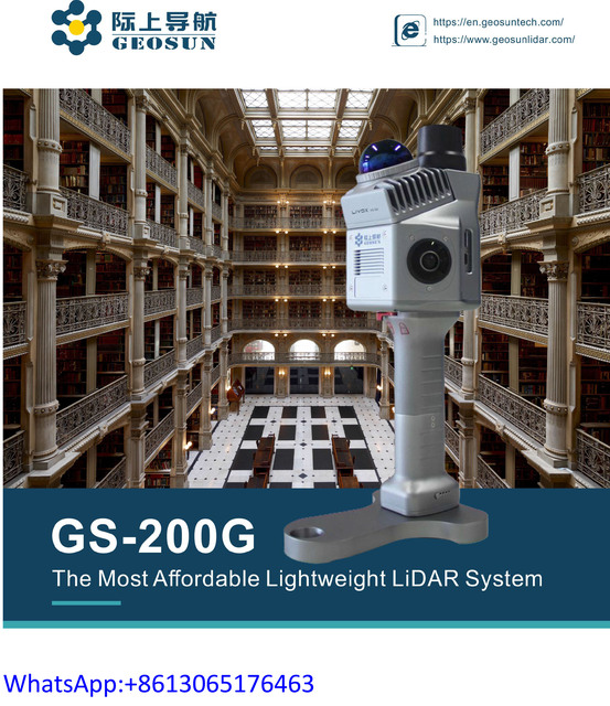 GEOSUN GS-200G OEM Handheld 3D LiDAR Laser SLAM Scanner Technology GNSS RTK Integrated Surveying Equipment Made in Hubei