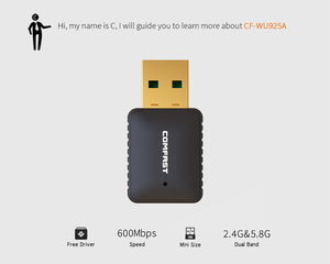 CF-WU925A อะแดปเตอร์ USB WiFi ความเร็ว 600Mbps ดูอัลแบนด์ 2.4G 5.8G - Product Image 6