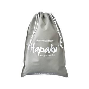 Sac à cordon en tissu non tissé écologique réutilisable, fournisseur vietnamien, design personnalisé, impression en gravure, OEM, thermoscellage, supermarché - Product Image 1