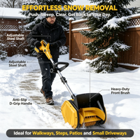 Pelle à neige sans fil pour allée, chemin et patio - Souffleuse à neige électrique légère