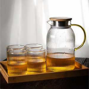 Bền Vòng truyền Nắp ngọn lửa miễn phí sọc thủy tinh cà Phê Trà nước trái cây nước giải khát bình - Product Image 5