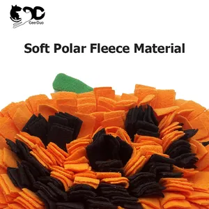 Geerduo mascota Halloween calabaza IQ entrenamiento lavable duradero perro olfateando comida alimentación Mat Pat juguete