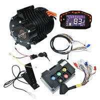 Kit de Conversión de Bicicleta Eléctrica de Transmisión Media con Motor de Cadena sin Escobillas de Alta Velocidad, Acelerador de Pie, Controlador QS138 70H V3, QSMotor 3000W 72V