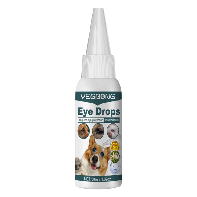 Yegbong Crystal Dog Eye Wash Drops-Stocked Prevent Pink Eye Allergies Infections & Dry Eyes