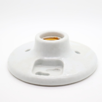 Douille de lampe en céramique E27 de type bouteille de 4 1/2 pouces, douille d'ampoule en porcelaine haute résistance à la chaleur pour lampes de haute puissance