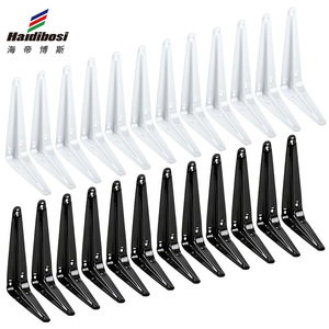 Haidibosi Shelf <b>Bracket</b> 3-14 Inches <b>Black</b> And White Iron Durable Partition Support - Product Image 1
