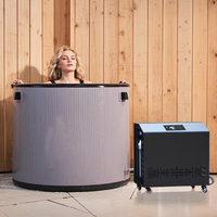 Enfriador de agua de recirculación automático comercial 220V máquina de inmersión en frío con bomba enfriador de baño de bañera de hielo inflable