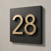 Numéros de maison flottants en acier inoxydable 304, numéros d'adresse extérieurs non éclairés, plaque de porte moderne antirouille avec vis