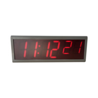 Relojes IP PoE de Doble Cara para Aeropuerto, Montaje en Pared o Techo, LED Rojos, Reinicio Automático de Horario de Verano