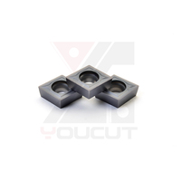 Plaquette de tournage en carbure de tungstène CCMT09T308MM YG2125, rhombique à 80 degrés, pour le perçage de petites pièces en acier au carbone, tournage semi-fin