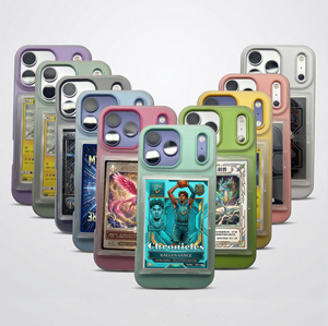 เคสโทรศัพท์ iPhone สีพื้นแบบหรูหรา ทนแรงกระแทก ผลิตจากวัสดุ PC พร้อมช่องใส่บัตรและกระ<span class=keywords><strong>เป๋า</strong></span>สตางค์ - Product Image 2