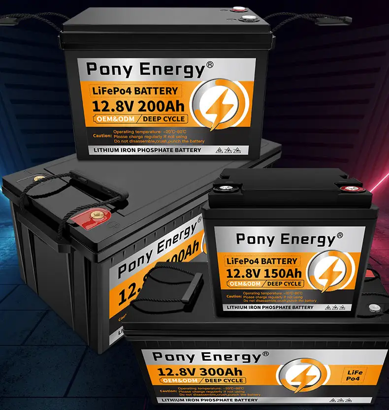 Paquete de batería de litio LiFePO4 12V/ 24V/ 36V/ 48V/ 60V/ 72V 40AH 50AH 60AH 80AH 100AH 200AH LiFePO4 con estuche impermeable