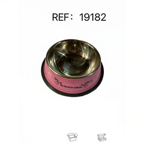 Ciotola per cani Mnj da 22 cm in acciaio inossidabile, piatto per cibo per animali domestici per cani e gatti - Product Image 3