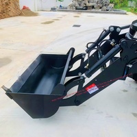 Langlebiger 50PS Traktor mit Frontlader, Hydraulischer Hebeschaufel, 4WD Mini-Dieseltraktor für Kleine Plantagen und Berglandwirtschaft