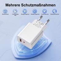 Cargador de Teléfono Móvil USB Tipo-C de Alta Calidad, Resistente al Fuego, 20W 5V3A, Adaptador de Corriente Inteligente con Enchufe Europeo para Laptop, Cámara y Reloj