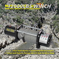Treuil électrique 24V tout-terrain 4x4 à commande manuelle avec câble en acier de 12 000 lb