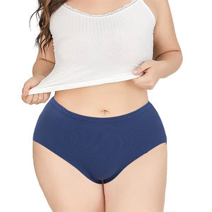 UOKIN Fabricant de sous-vêtements Culotte en dentelle lisse découpée au laser Culotte sexy en <span class=keywords><strong>nylon</strong></span> de couleur unie pour femmes rondes de grande taille - Product Image 6