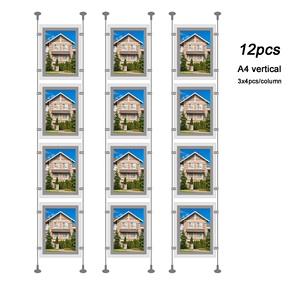 Afficheur LED publicitaire A4 pour vitrine, boîte à lumière promotionnelle en acrylique pour agents immobiliers, cadre d'affichage suspendu, boîtes à lumière publicitaires - Product Image 1