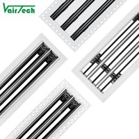 Diffuseur d'air linéaire en aluminium invisible, registre à lame réglable personnalisé, design victorien pour mastic de toute taille
