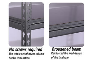 מדף נירוסטה מדפי אחסון מתלה מדפים מתכת אחסון רב תכליתיים פלדה מדפים אחסון מדף עבור סיטונאים - Product Image 3
