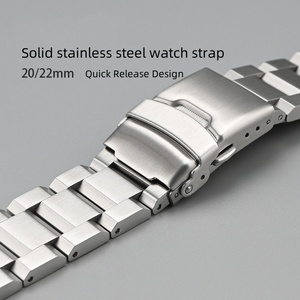 สายนาฬิกาสแตนเลสแท้สำหรับ <span class=keywords><strong>Seiko</strong></span> รุ่น <span class=keywords><strong>Submariner</strong></span> 007 สายเปลี่ยนขนาด 20 มม. 22 มม. สำหรับ Huawei สำหรับ Samsung สายนาฬิกาอเนกประสงค์ - Product Image 4