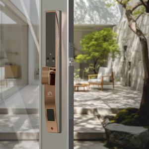 Đa ngôn ngữ hệ thống Rose Gold tuya Wifi sinh trắc học 3D Nhận dạng khuôn mặt thông minh Khóa vân tay mật khẩu thẻ chìa khóa kỹ thuật số khóa - Product Image 2