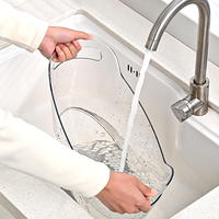 Seau à glace en plastique PET transparent pour bar à domicile, refroidisseur à vin, écologique et portable, qualité alimentaire, style américain