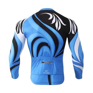 Maillot thermique d'hiver personnalisé pour le cyclisme en eaux profondes, hauts de cyclisme urbains à manches longues pour hommes, vêtements de vélo d'automne - Product Image 5