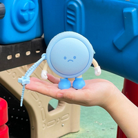 Mignon porte-clés en silicone écologique en forme de macaron 3D, mini pochette de rangement pour pièces de monnaie et écouteurs, cadeau de rentrée scolaire pour